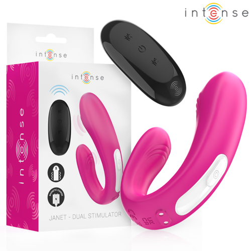 Janet Estimulador & Vibrador Dual en Forma de U con Control Remoto – Rosa - Intense - 1