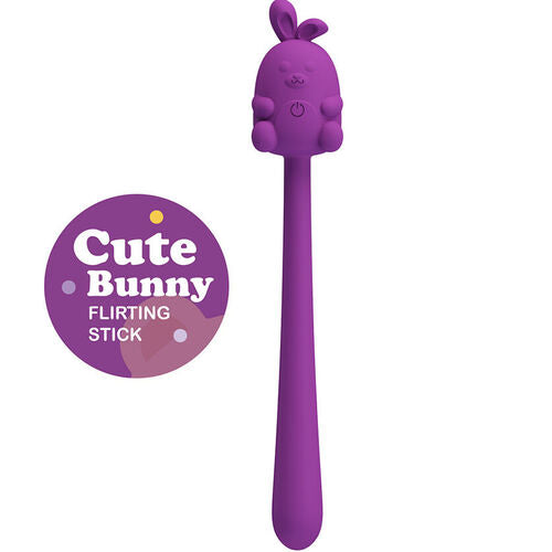 Vibrador Flexible Cute Bunny Flirting Stick Recargable USB Morado - Flirtation - 1