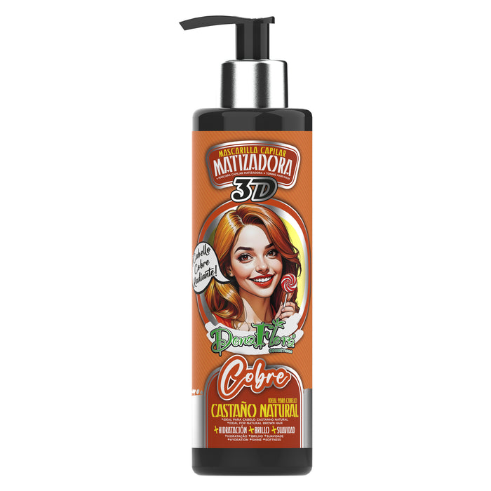 Mascarilla Matizadora de Color – 300 ml – Dona Flora | Tonos Vibrantes y Cuidado Capilar - Dona Flora : Cobre - 1