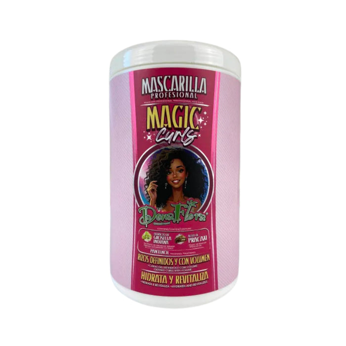 Mascarilla Hidratante Revitalizante Magic Curls - Rizos Definidos con Volumen 1000ml - Dona Flora - 1