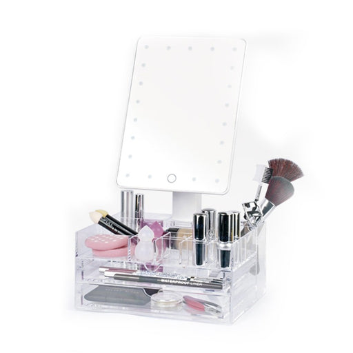 Espejo de Maquillaje Inclinado con Organizador - Perfect Beauty - 1