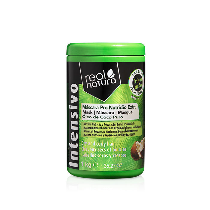 Mascarilla Capilar sin Sal Nutritiva Extra Coco - Máscara Sem Sal Pro-nutrição Extra Coco 1 kg - Real Natura - 1