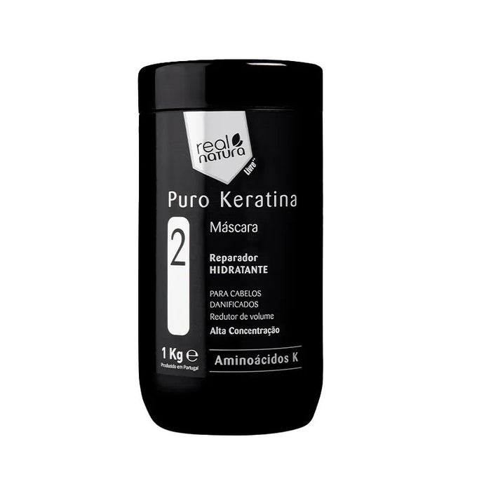 Mascarilla Capilar sin Sal Puro Keratina - Máscara Sem Sal Puro Keratina 1kg - Real Natura - 1
