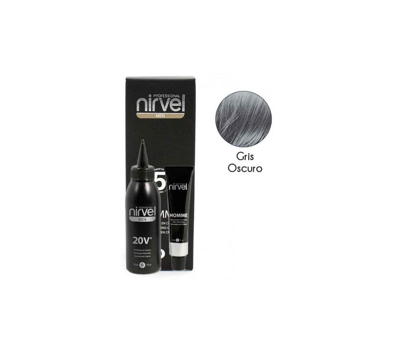 Homme Coloración en Crema G3 Gris Oscuro 30ml - Nirvel - 1