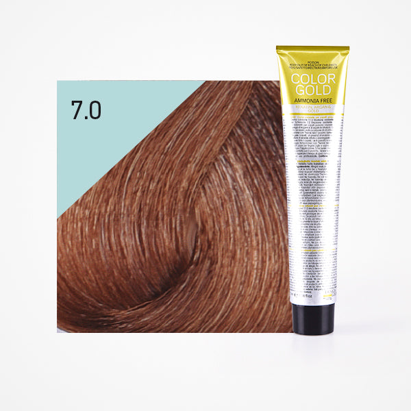 Tinte Color Gold sin amoniaco 100ml - Design Look : 7.0 Rubio - 1