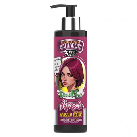 Mascarilla Matizadora de Color – 300 ml – Dona Flora | Tonos Vibrantes y Cuidado Capilar - Dona Flora : Marsala - 1