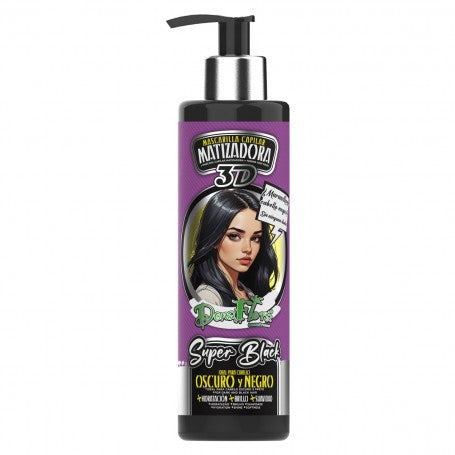 Mascarilla Matizadora de Color – 300 ml – Dona Flora | Tonos Vibrantes y Cuidado Capilar - Dona Flora : Super Black - 1