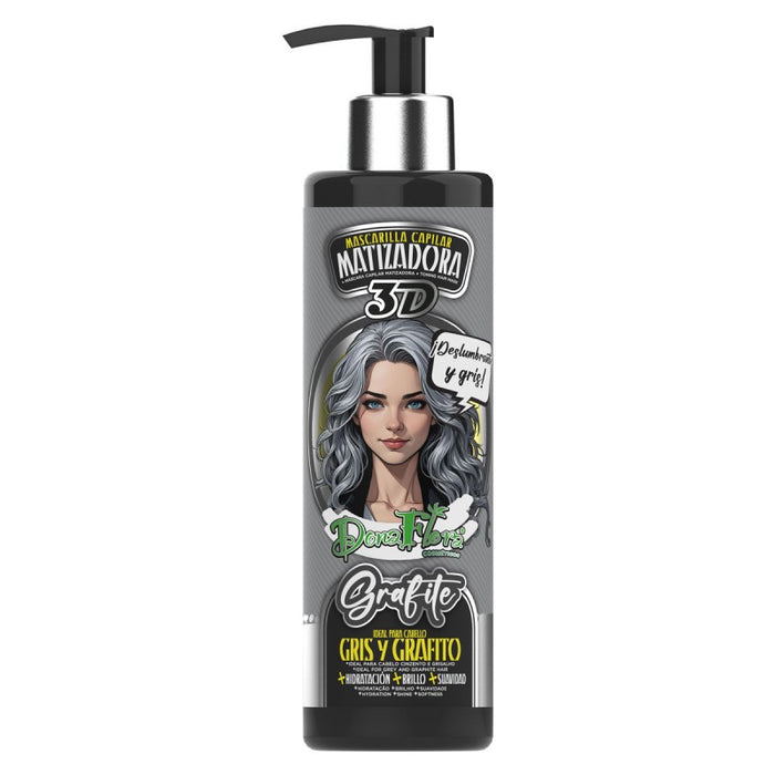Mascarilla Matizadora de Color – 300 ml – Dona Flora | Tonos Vibrantes y Cuidado Capilar - Dona Flora : Grafite - 1