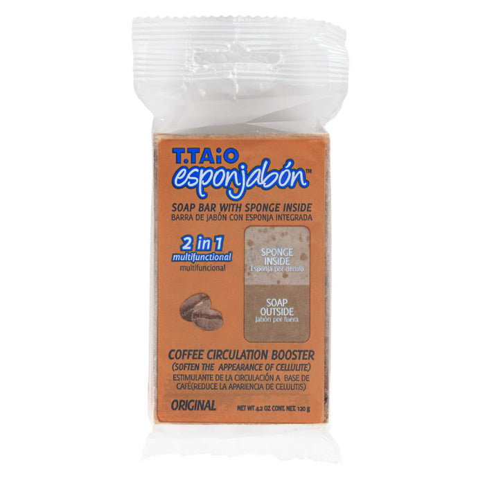 EsponJabón – Esponja + Jabón 2 en 1 – 120 gramos - T.taio : Café - 1