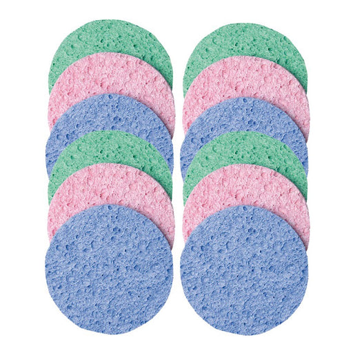 12 Esponjas Desmaquillantes de Celulosa 90mm - Eurostil - 1