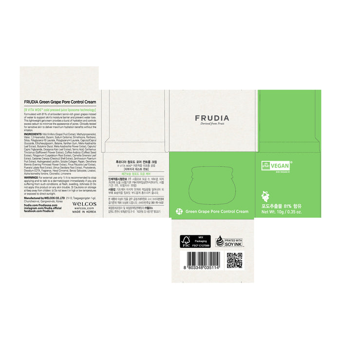 Crema Control Poros de Uva - Frudia : 10 gramos - 1
