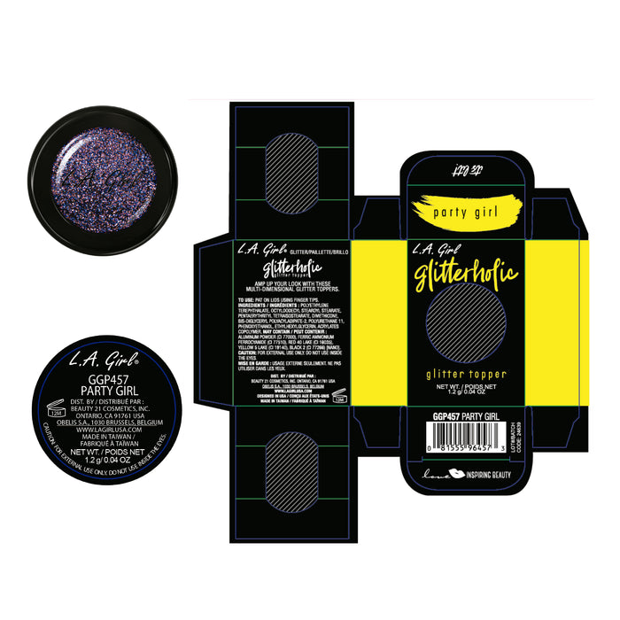Sombra de Ojos - Glitter Topper Glitterholic - L.A. Girl : Party Girl - 3