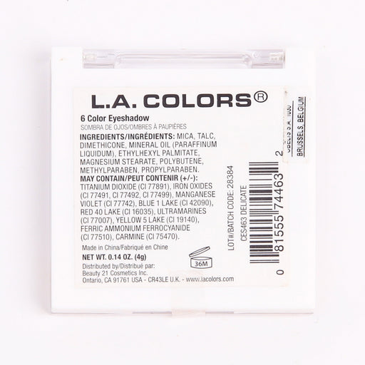 Paleta de Sombras de Ojos 6 Color - L.A. Colors - 2