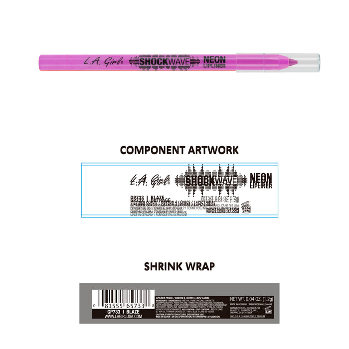 Perfilador de Labios Shockwave Neon - L.A. Girl : Blaze Fuchsia - 2