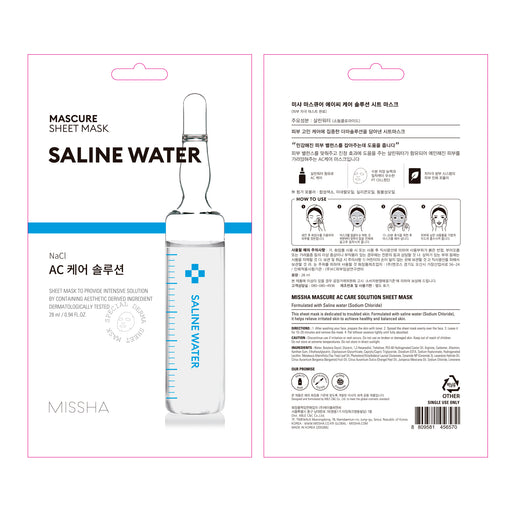 Mascarilla Facial Agua Salina - AC Care Solution - Missha - 2