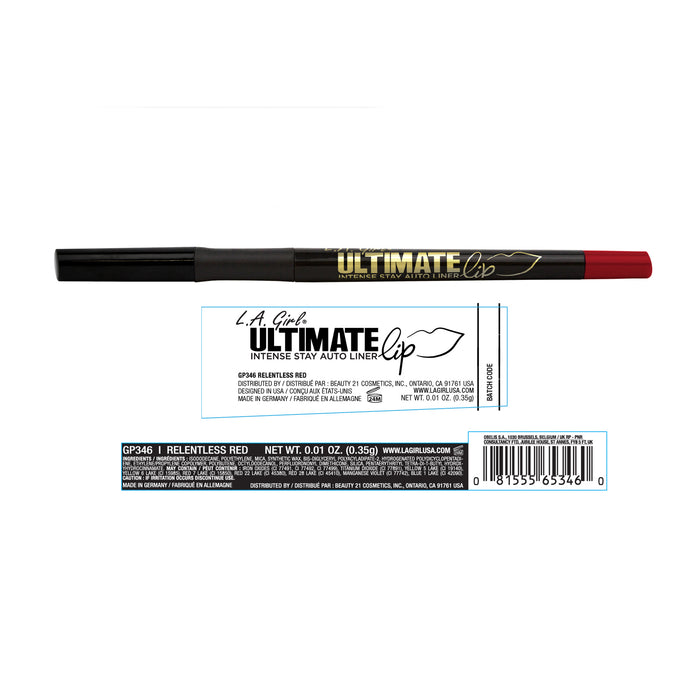Lápiz de Labios Automático - Ultimate Intense - L.A. Girl : Relentless Red - 2