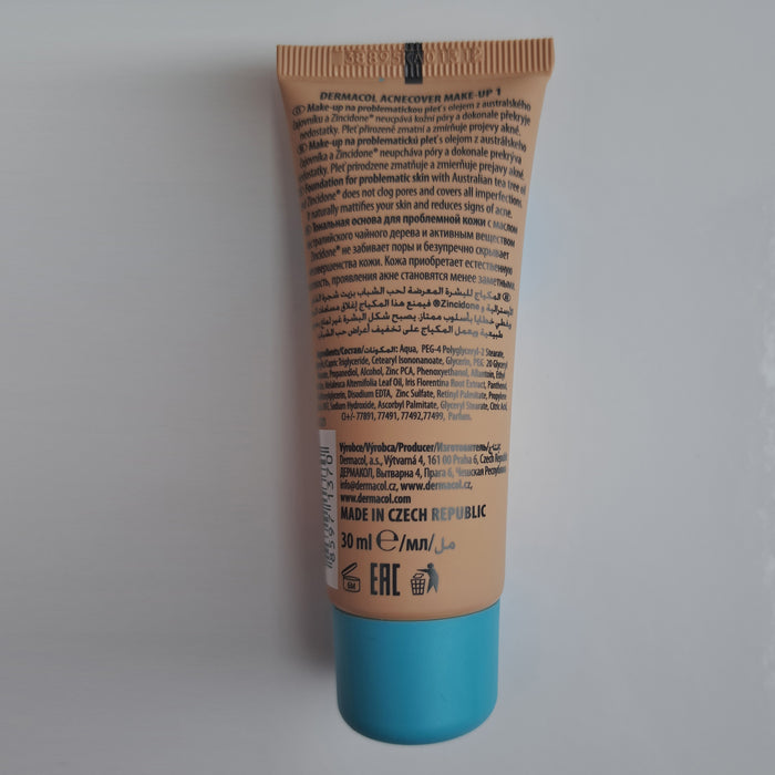 Base de Maquillaje Acnecover 30ml - Dermacol : 1 - 2