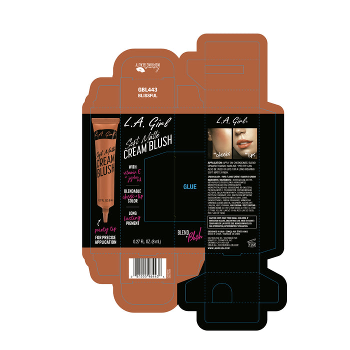 Colorete en Crema Soft Matte - L.A. Girl : Blissful - 2