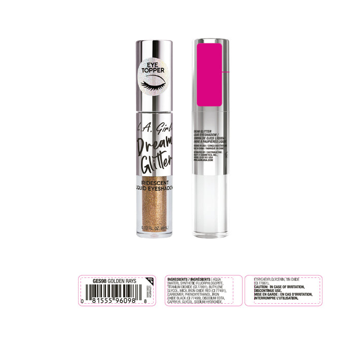 Sombra de Ojos Líquida Dreamy Glitter - L.A. Girl : Golden Rays   - 2