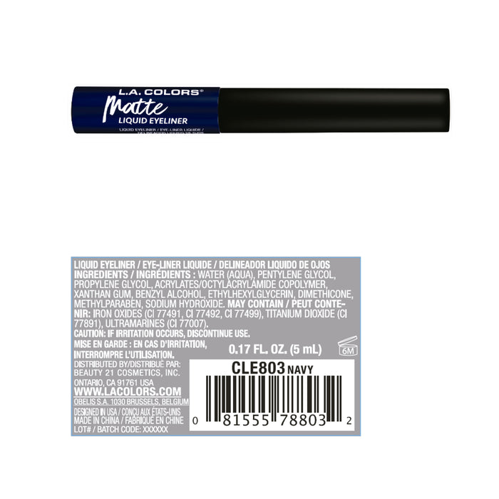 Delineador de Ojos Líquido - L.A. Colors : Navy - 2