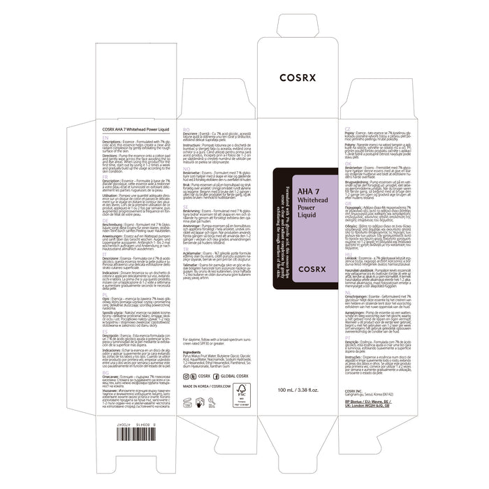 Exfoliante Químico AHA 7 Whitehead Power Liquid - Cosrx - 4