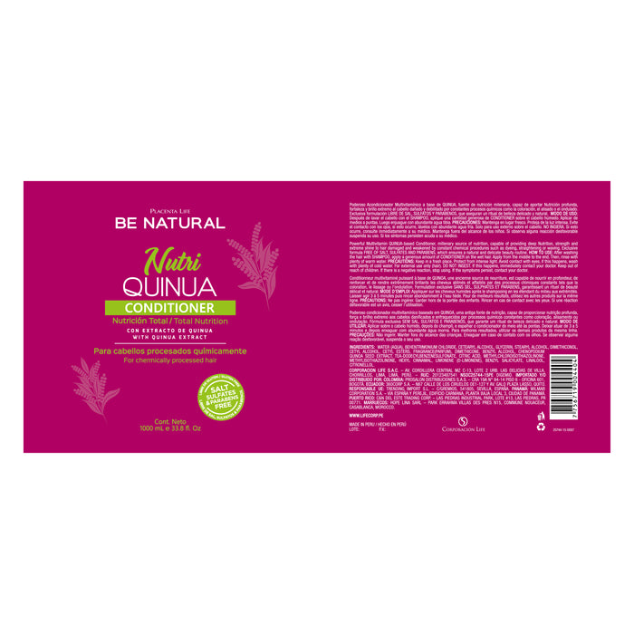Acondicionador Nutri Quinua - Be Natural : 1L - 2