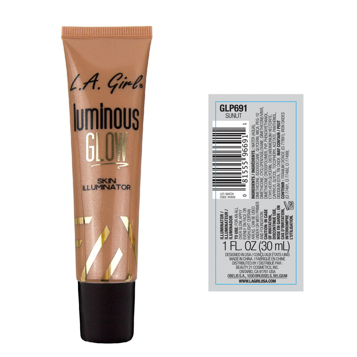 Iluminador Líquido -luminous Glow Skin Illuminator - L.A. Girl : Sunlit - 2