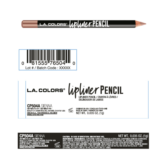 Lápiz de Labios - L.A. Colors : Sienna - 2