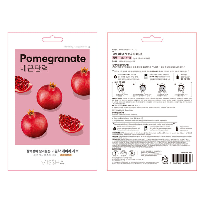 Mascarilla Airy Fit Sheet Mask - Granada - Missha - 3