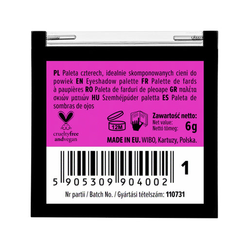 Paleta de Sombras Quattro - Wibo - 2