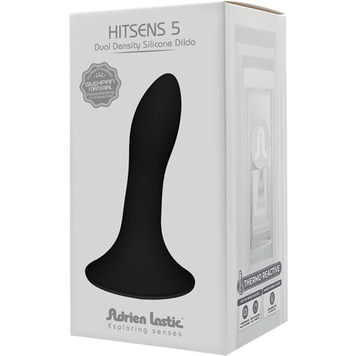 Hitsens 5 - Dildo Silicona Doble Densidad Negro - Adrien Lastic - 2