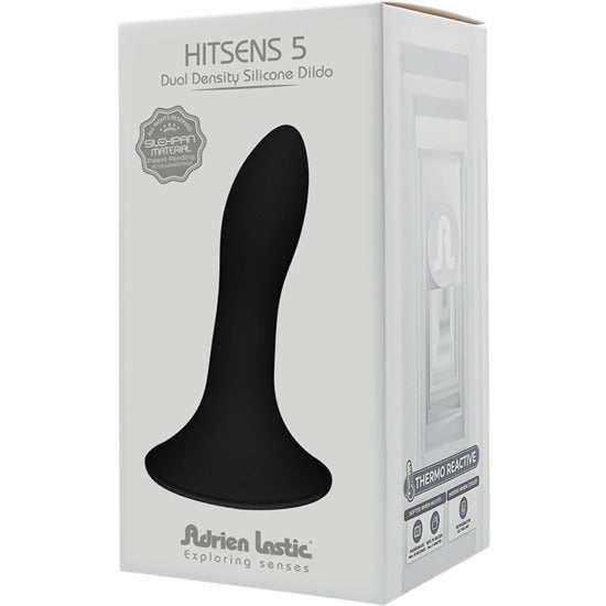 Hitsens 5 - Dildo Silicona Doble Densidad Negro - Adrien Lastic - 2