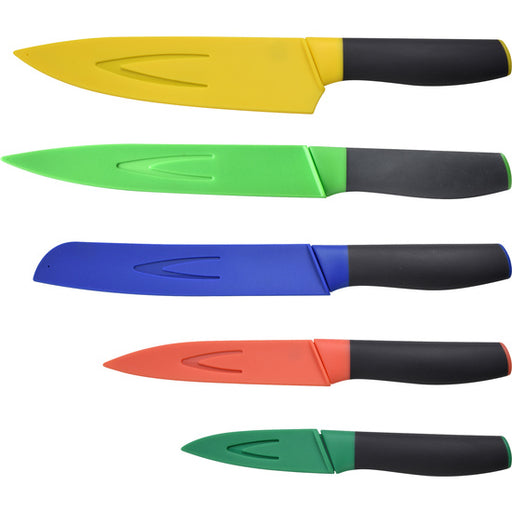Set 5 Cuchillos de Cocina con Funda Protector Casa - Benetton - 1
