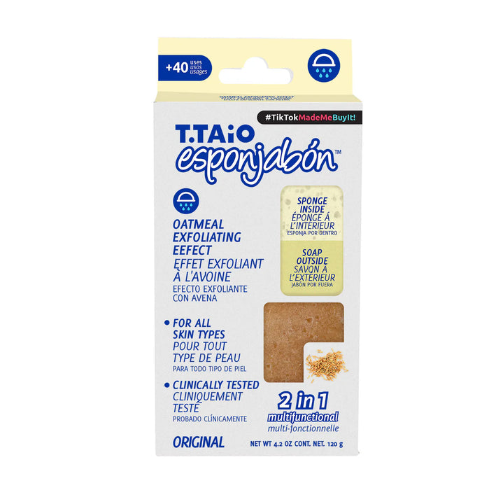 EsponJabón – Esponja + Jabón 2 en 1 – 120 gramos - T.taio : Avena - 1