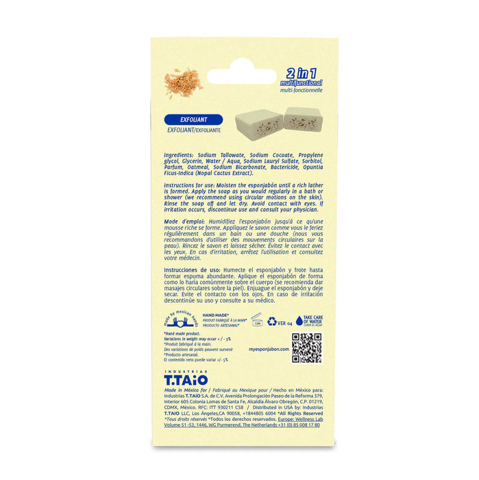 EsponJabón – Esponja + Jabón 2 en 1 – 120 gramos - T.taio : Avena - 3