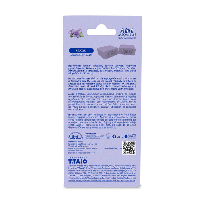 EsponJabón – Esponja + Jabón 2 en 1 – 120 gramos - T.taio : Lavanda - 2