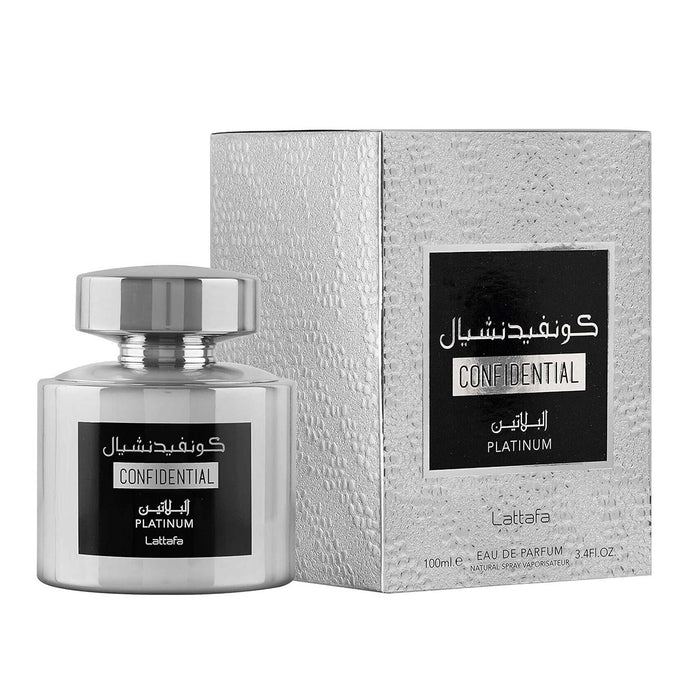Perfume Confidential Platinum 100ml - Lattafa - 1