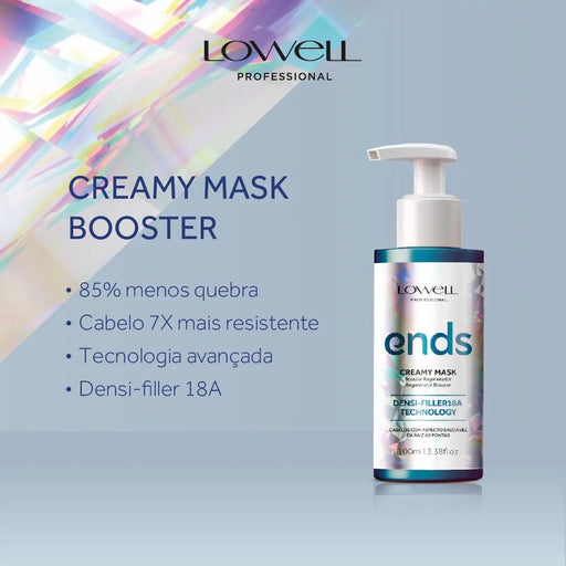 Mascarilla Capilar Regeneradora Creamy Mask Ends 100ml - Lowell - 2