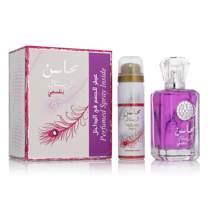 Mahasin Crystal Violette Eau de Parfum 100ml + Desodorante Spray 50ml Vaporizador - Lattafa - 1