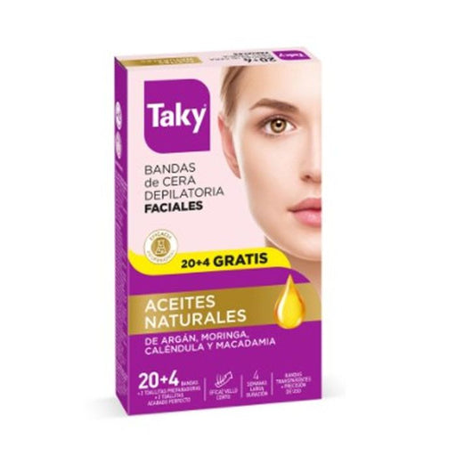 Bandas de Cera Depilatorias Faciales - Taky - 1