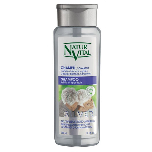 Champú para Cabellos Blancos y Grises - Silver - 300ml - Naturaleza y Vida - 1