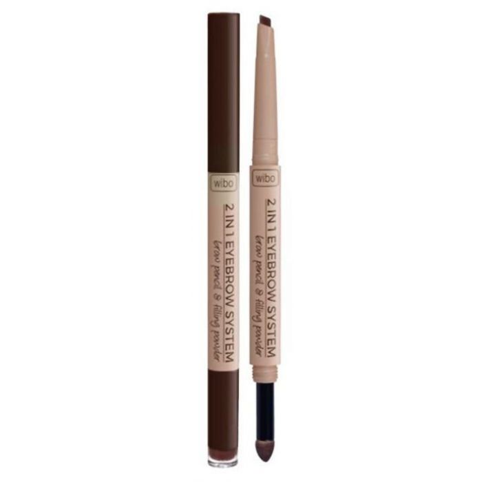 Lápiz de Cejas - 2 en 1 Eyebrow System Pencil - Wibo : 2 en 1 Eyebrow Pencil - 2 - 1