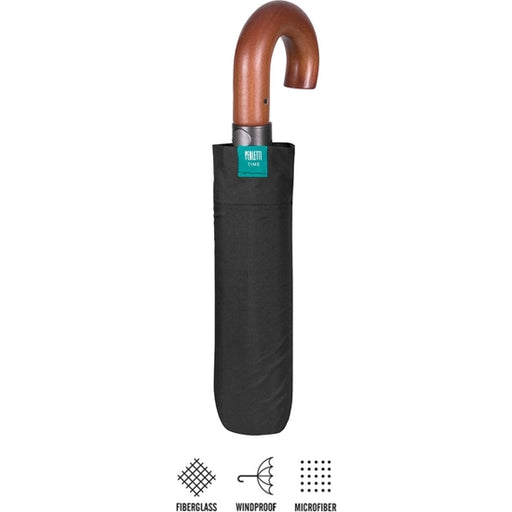 Paraguas Plegable Automatico Black 58cm - Perletti - 1