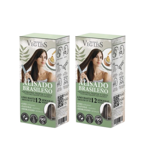Pack 2x Alisados Brasileños - Queratina Vegetal y Coco - Vegliss - 1