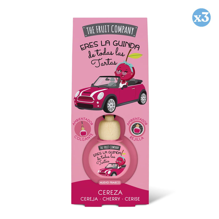 Pack 3x: Ambientador Coche 6,5 ml - Cereza - The Fruit Company - 1