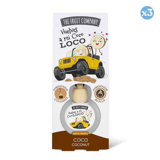 Pack 3x: Ambientador Coche 6,5 ml - Coco - The Fruit Company - 1