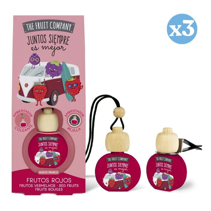 Pack 3x: Ambientador Coche 6,5 ml - Frutos Rojos - The Fruit Company - 1