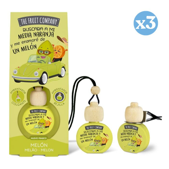 Pack 3x: Ambientador para Coche Melón 6,5ml - The Fruit Company - 1