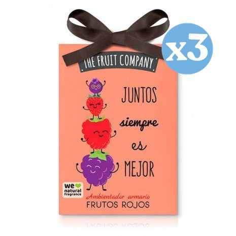 Pack 3x: Ambientador Armario 13 gr - Frutos Rojos - The Fruit Company - 1