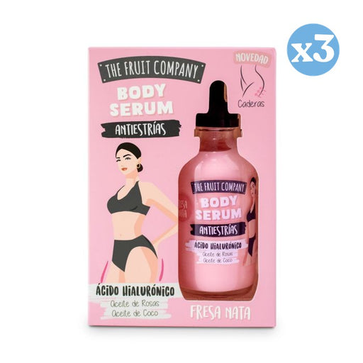 Pack 3x - BODY SERUM CON AC. HIALURONICO ESPECIAL ESTRIAS - FRESA NATA 118 MLTFC - The Fruit Company - 1